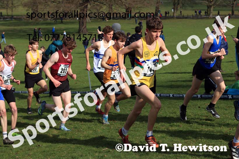 Mens Under-20s, 2024 CAU Inter Counties Cross Country Champs., Wollaton Park, Nottingham. Photo: David T. Hewitson/Sports for All Pics